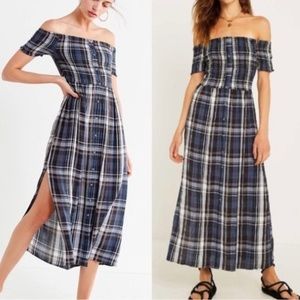 Perfect urban outfitters plaid maxi dress size small